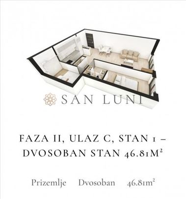 Lux, 47+19m2 zeleni pojas, uredna dokumentacija