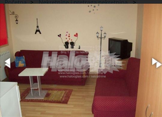 Garsonjera, u cenu ukljuceno CG i infostan