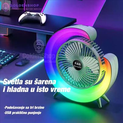 Stoni Ventilator Sa 3 Brzine i Svetlom novo+poklon