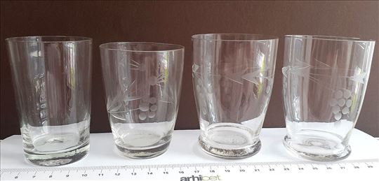 Vitange čaše za vino i žestoka pića, tanko staklo