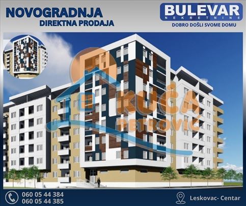 Novogradnja, direktna prodaja, širi centar, 70m2
