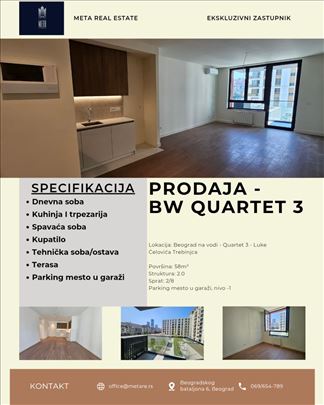 BW QUARTET 3 – dvosoban stan sa parking mestom