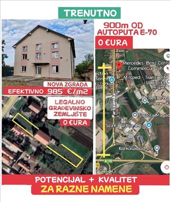 Autoput E70 građ zemljište+nova zgrada 713m2
