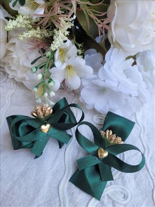 Cvetići za kićenje svatova-zelena traka/bobice