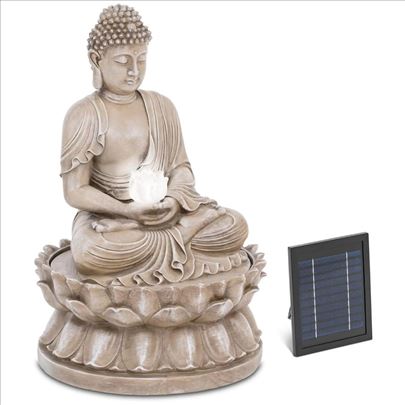 Hillvert Solarna Fontana Figura Sedećeg Bude LED