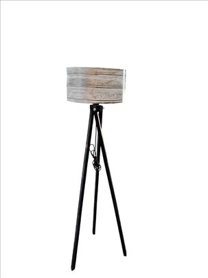 Podna lampa Rustik 103-crna/drvo