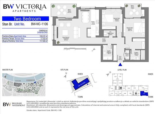 BW Victoria, premium, pogled na Kalemegdan i  reku