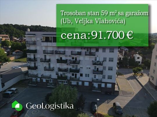 Trosoban stan 59 m2 u centru Uba