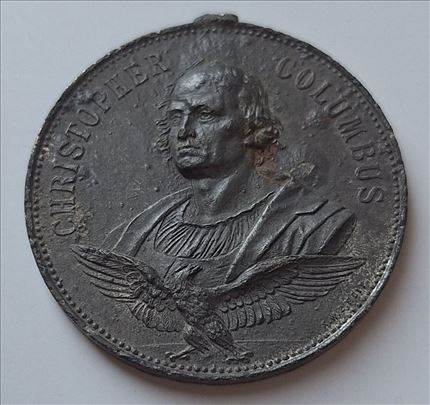 Medaljon sa likom Kolumba iz 1893.god