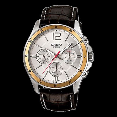 Casio Analog MTP 1374L 7AV black silver gold nov