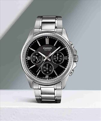Casio Analog MTP 1375D 1AV silver black original
