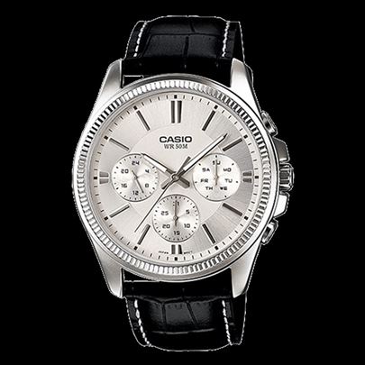 Casio Analog MTP 1375L 7AV black silver original 