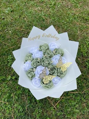 Satensko cveće za svadbe, dekoracije, poklon