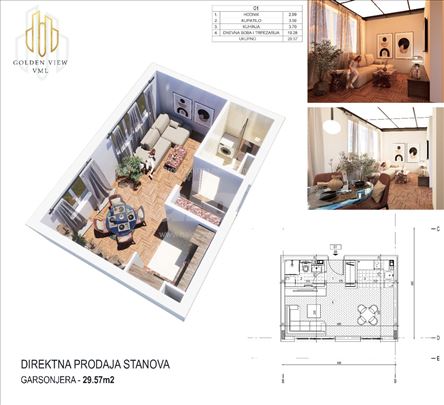 Moderna garsonjera, Ristin Potok 4g
