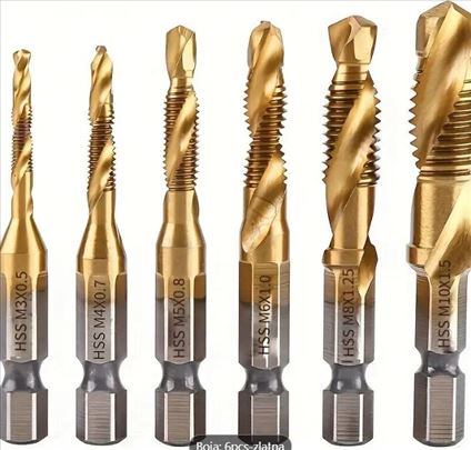6 komada premium titanijumskih nastavaka za bušenj