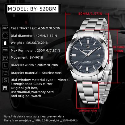 Automatski sat Benyar BY-5208