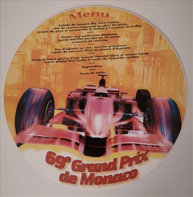 Jelovnik za učesnike trke Monaco Grand Prix 2011