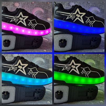 Patike sa točkićima, crne br40, menjaju se boje