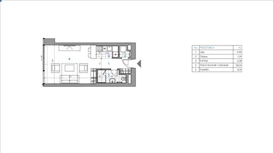 West 65 Kula,39 m2, Lux ,Garaža,Poslovni-Stambeni