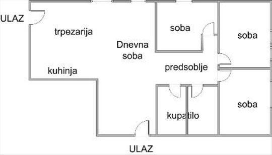 Uknjižen 4,0 stan Ledine, blizu "Vila Mara"