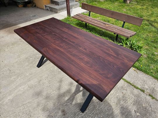 Trpezarijski sto rucni rad puno drvo