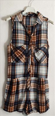 Pimkie pamučni karo kombinezon vel.S