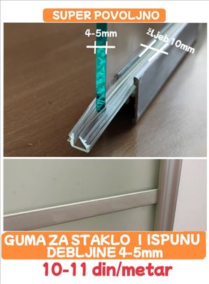 Guma za staklo plakar ispuna 10mm