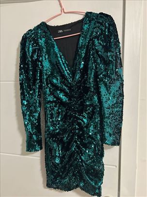 Zara haljina sa šljokicama