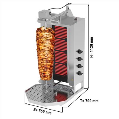 Elektricni Gyros Doner rostilj do 60kg