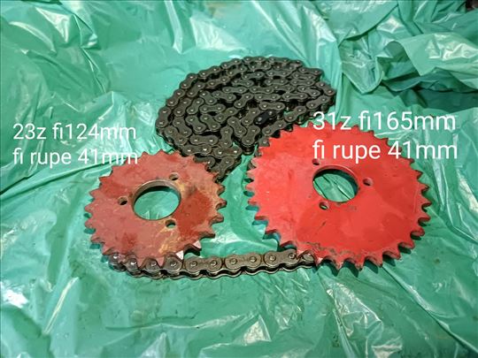 Komplet lancanika i lanac 5/8 10b od 2m