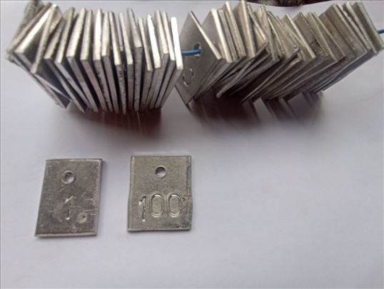 Aluminijumske pločice sa brojevima 