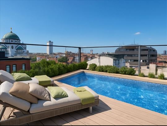 Lux,penthouse sa privatnim bazenom na terasi