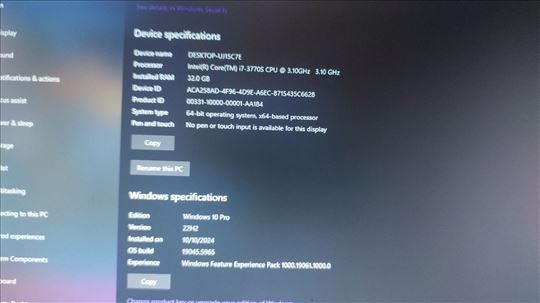 Racunar gaming I 7 3770s , 32 giga ram , 1060 6 g