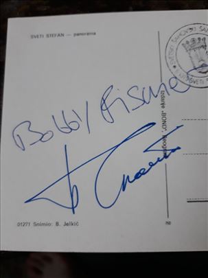 Prodajem razglednicu sa potpisom Boby Fischer a