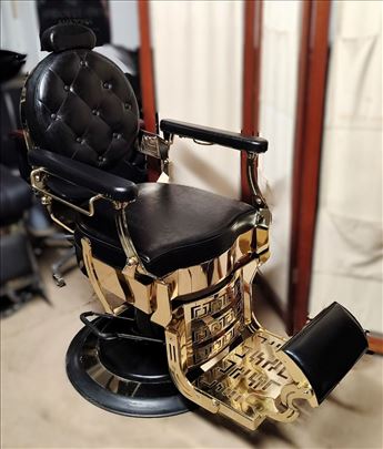 Retro Berberska stolica "Barberpub Gold" 
