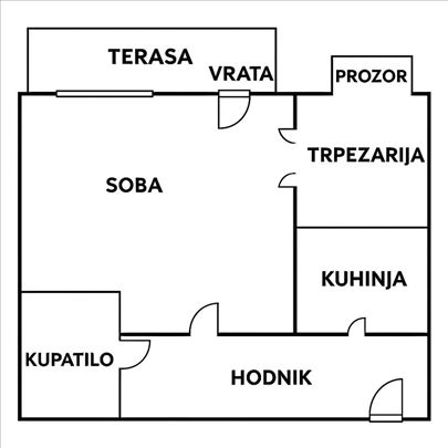 Jednosoban stan sa terasom, Zemun Galenika ID#5193