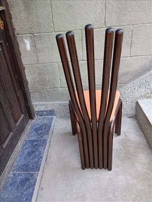 Metalne plastificirane stolice - 4komada