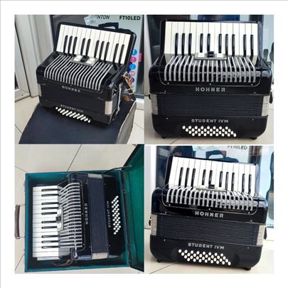 Hohner 32 basa fabricko komplet stanje sa koferom 