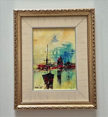 Ulje na platnu - Zalazak sunca na moru 2, prelepo!