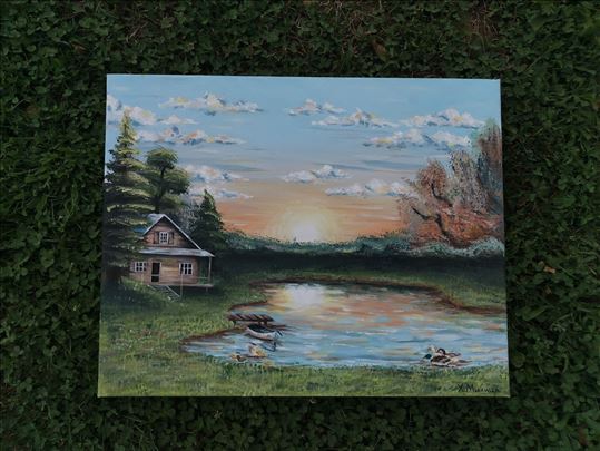 Umetnička slika "U zagrljaju svitanja" 