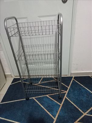 Polica za odlaganje sa 4 žičane korpe