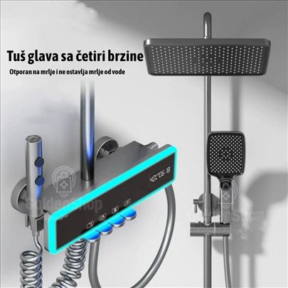 Usponski tuš komplet sa led svetlom