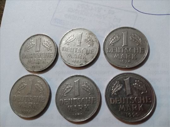 6 x1 zapadnonemačkih maraka