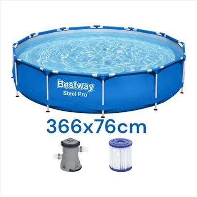 Bazen bestway sa pumpom 366x76 novo garancija