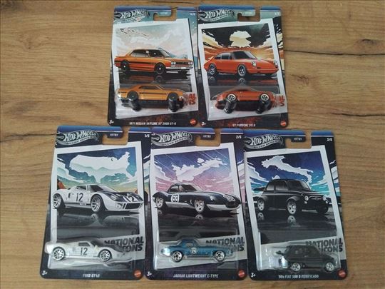 Hot Wheels National Icons Silver Series Set