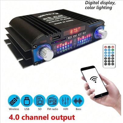 BT-998 FM radio bluetooth pojacalo 80W / 4 x 20W 