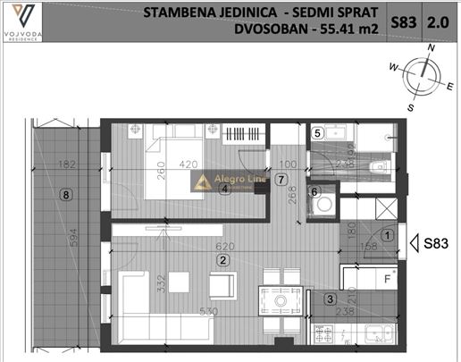 Dvosoban stan u kompleksu Vojvoda Residence