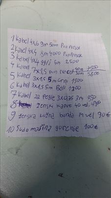 Razni kvalitetni kablovi 