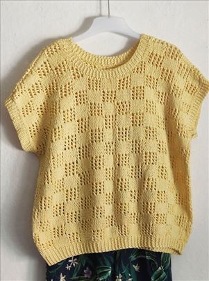 Kao nova Rucno pletena pamucna bluza vel.S/M 