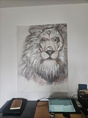Zidna dekor slika Lav - kao novo!